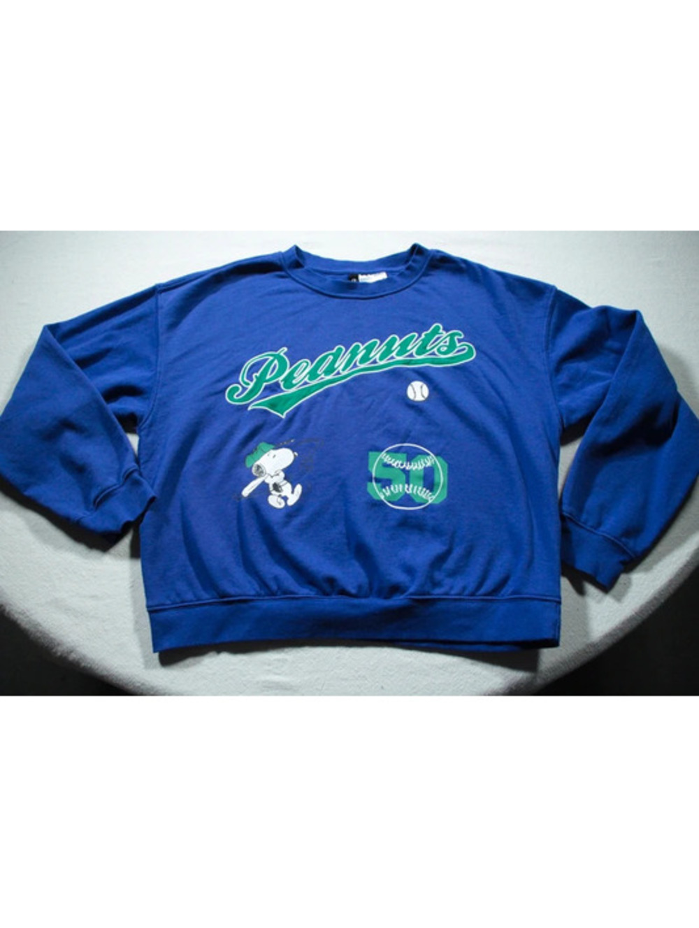 Women's Peanuts Baseball Sweatshirt Snoopy Blue S H&M Divided